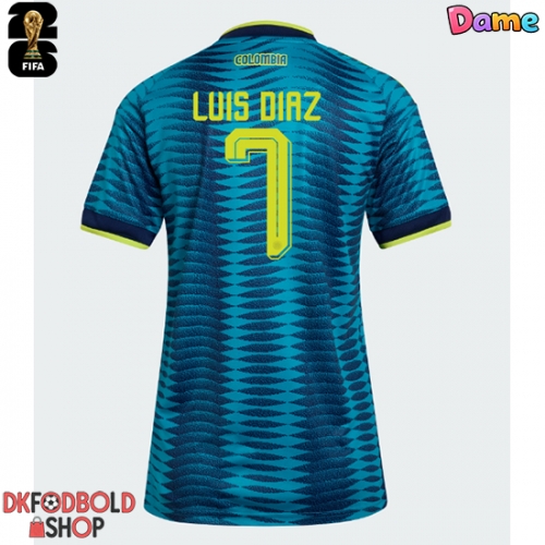 Colombia Luis Diaz #7 Udebanetrøje Dame VM 2026 Kort ærmer